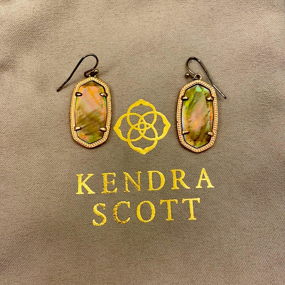Brown Mother of Pearl Kendra Scott Earrings